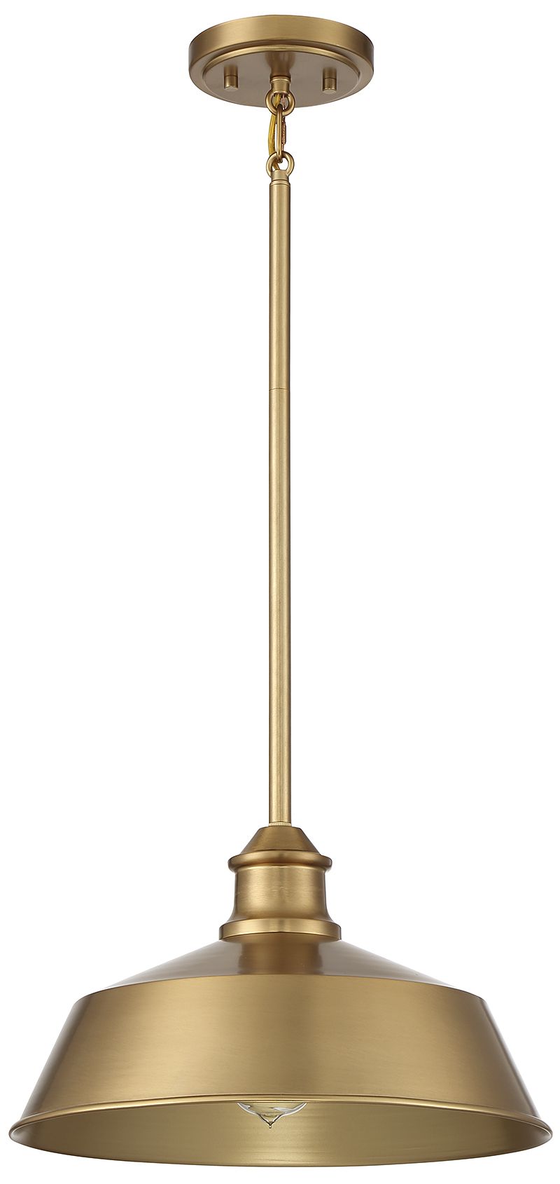 Image 2 Savoy House Meridian 14" Wide Natural Brass 1-Light Pendant more views