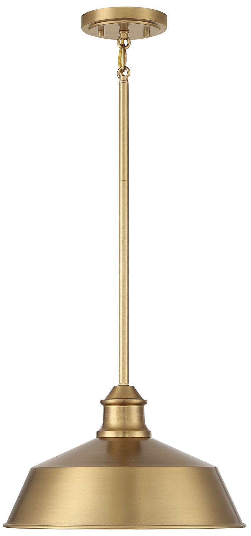 Image 3 Savoy House Meridian 14" Wide Natural Brass 1-Light Pendant more views