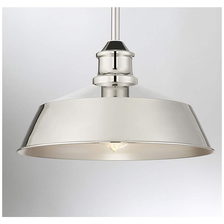 Image 5 Savoy House Meridian 14" Wide Polished Nickel 1-Light Pendant more views