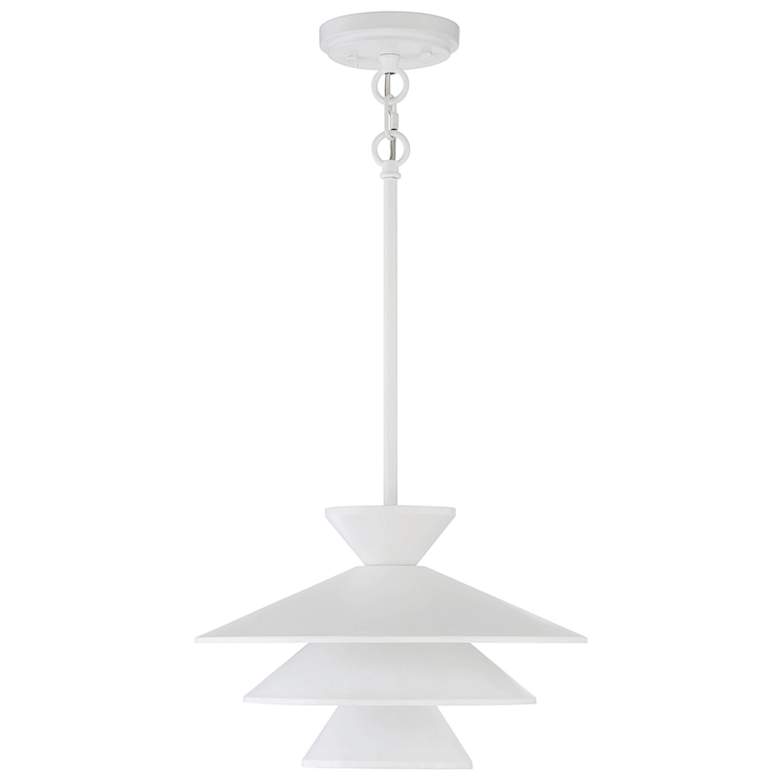 Image 1 Savoy House Meridian 14" Wide White 1-Light Pendant