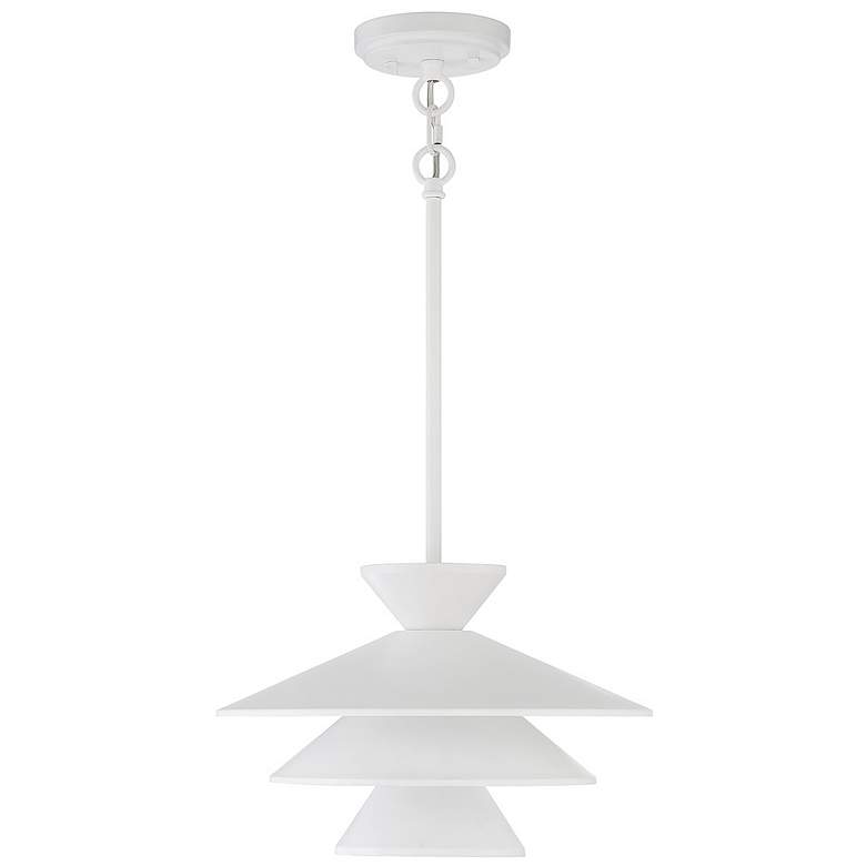 Image 2 Savoy House Meridian 14" Wide White 1-Light Pendant more views