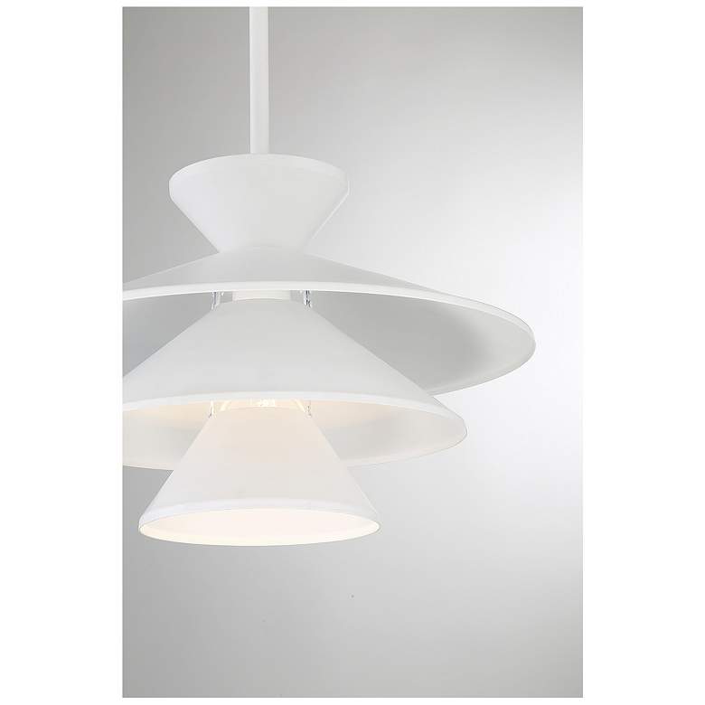 Image 5 Savoy House Meridian 14" Wide White 1-Light Pendant more views