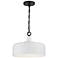 Savoy House Meridian 14" Wide White with Black 1-Light Pendant