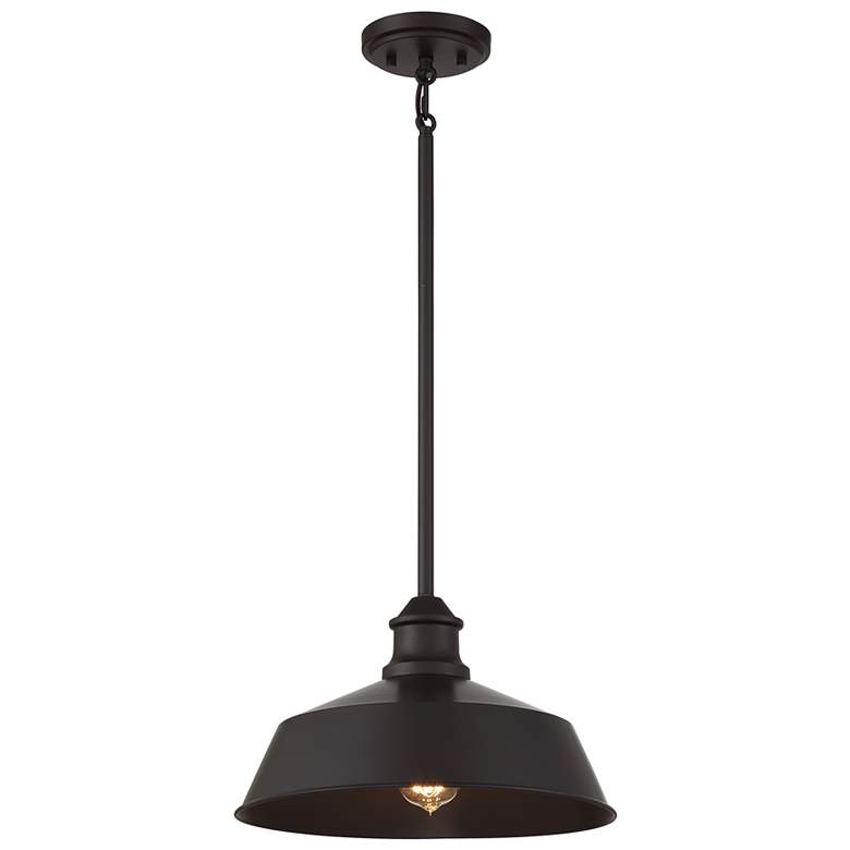 Image 1 Savoy House Meridian 14"W Oil-Rubbed Bronze Pendant Light