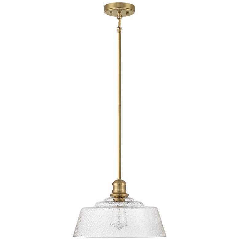 Image 2 Savoy House Meridian 15" Wide Natural Brass 1-Light Pendant more views