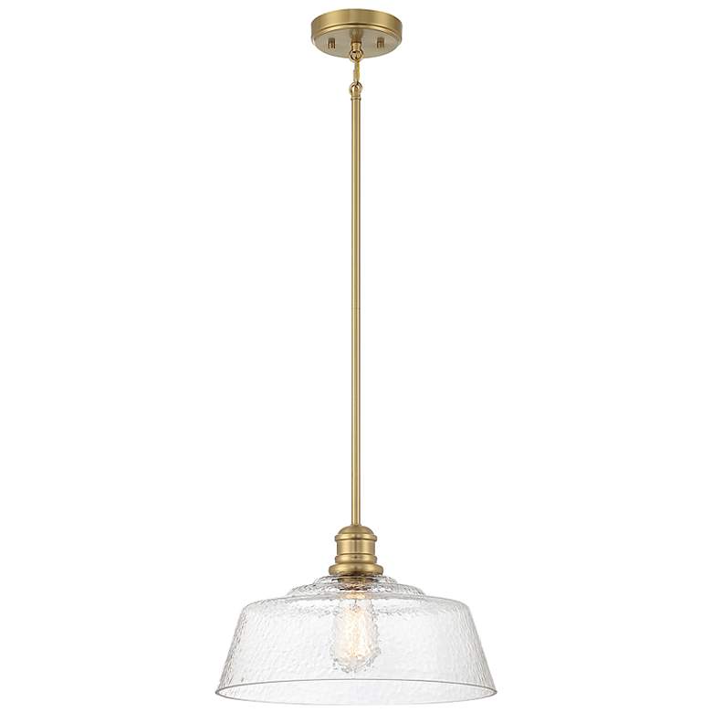 Image 3 Savoy House Meridian 15" Wide Natural Brass 1-Light Pendant more views