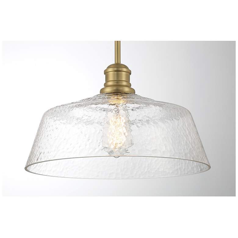 Image 5 Savoy House Meridian 15" Wide Natural Brass 1-Light Pendant more views