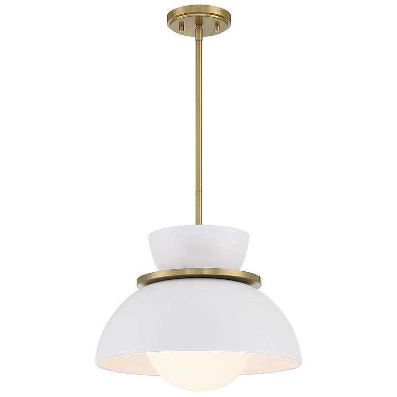 Image 1 Savoy House Meridian 15 inch Wide Natural Brass 1-Light Pendant