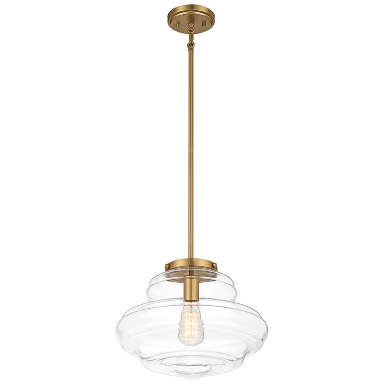 Image 5 Savoy House Meridian 15" Wide Natural Brass Pendant Light more views