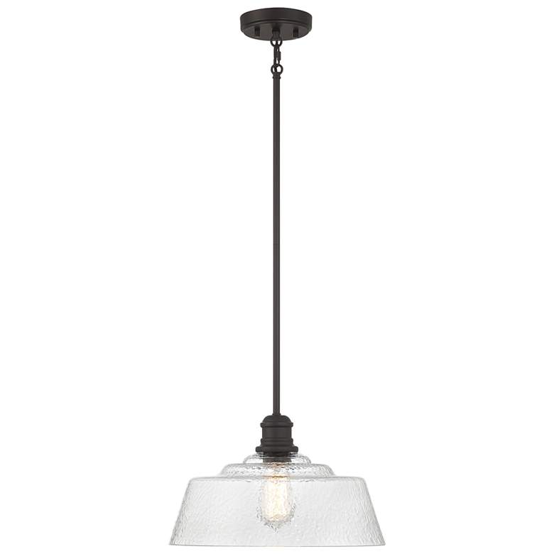 Image 1 Savoy House Meridian 15" Wide Oil Rubbed Bronze 1-Light Pendant