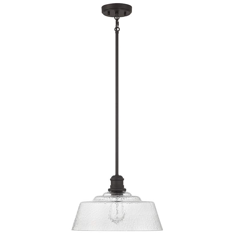Image 2 Savoy House Meridian 15" Wide Oil Rubbed Bronze 1-Light Pendant more views