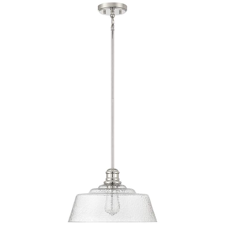 Image 2 Savoy House Meridian 15" Wide Polished Nickel 1-Light Pendant more views