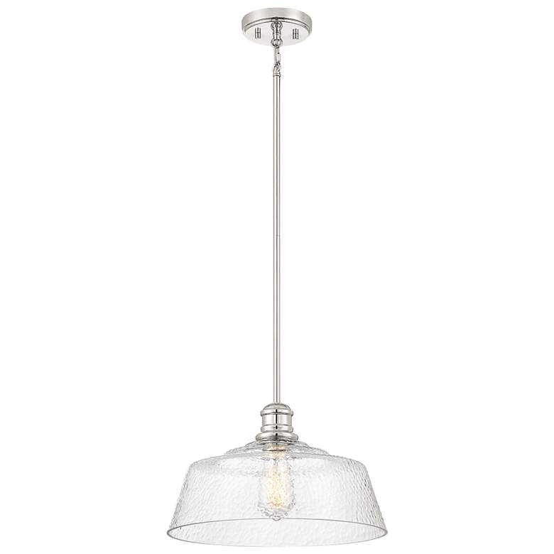 Image 3 Savoy House Meridian 15" Wide Polished Nickel 1-Light Pendant more views