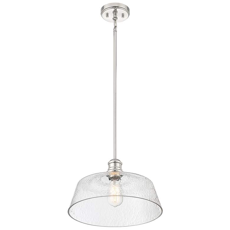 Image 4 Savoy House Meridian 15" Wide Polished Nickel 1-Light Pendant more views