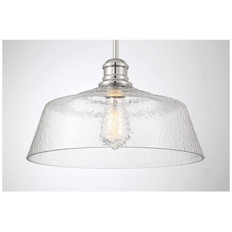 Image 5 Savoy House Meridian 15" Wide Polished Nickel 1-Light Pendant more views