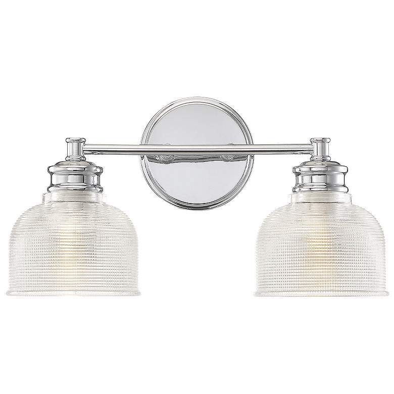 Image 1 Savoy House Meridian 16" Wide 2-Light Chrome Bath Light