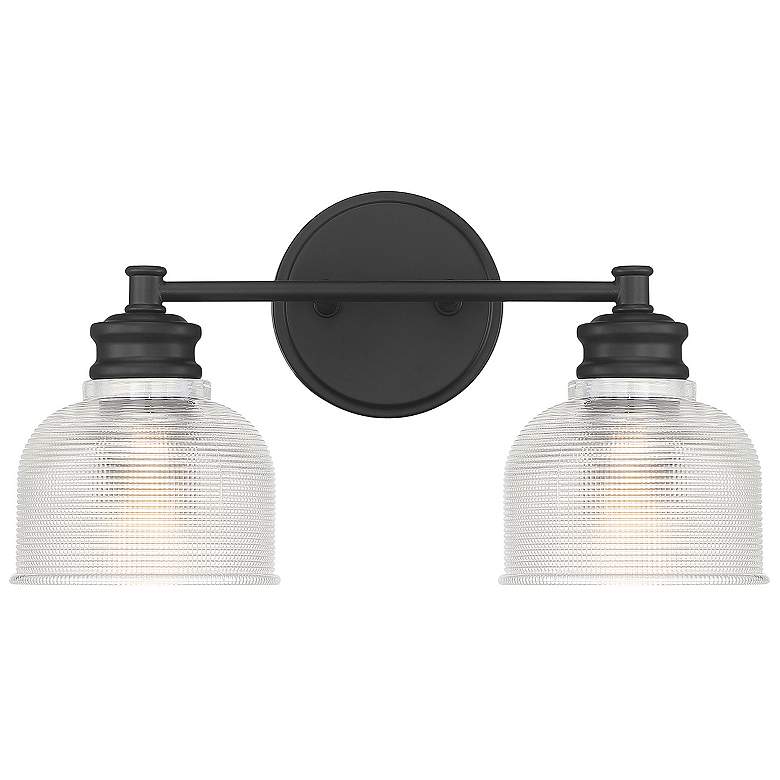 Image 1 Savoy House Meridian 16" Wide 2-Light Matte Black Bath Light