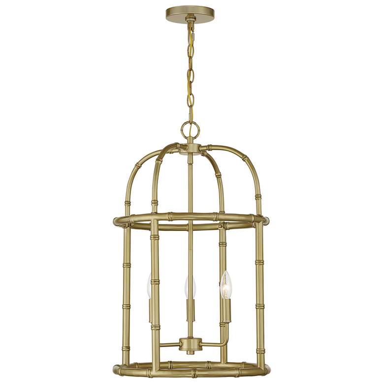 Image 1 Savoy House Meridian 16 inch Wide Burnished Brass 3-Light Pendant