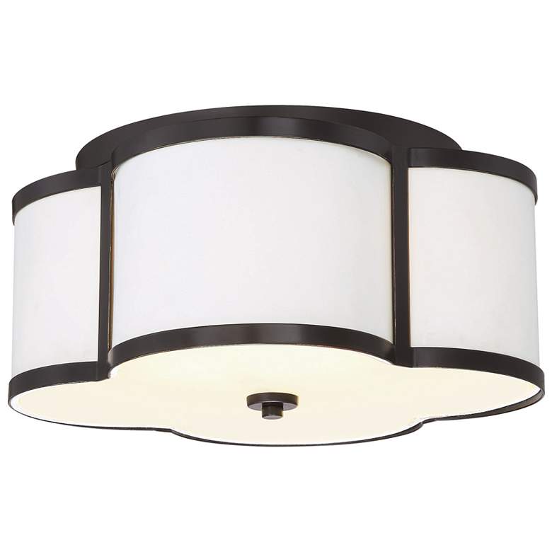 Image 1 Savoy House Meridian 16 inch Wide Classic Bronze 3-Light Ceiling Light