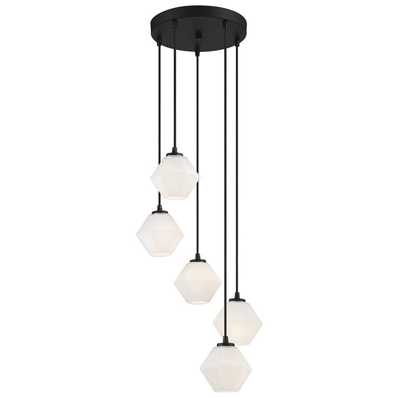 Image 1 Savoy House Meridian 16" Wide Matte Black 5-Light Chandelier