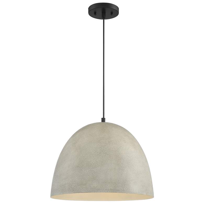 Image 1 Savoy House Meridian 16" Wide Modern Concrete Dome Pendant