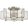 Savoy House Meridian 16" Wide Natural Brass 2-Light Ceiling Light