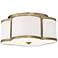 Savoy House Meridian 16" Wide Natural Brass 3-Light Ceiling Light