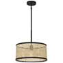 Thumbnail3 of Savoy House Meridian 16" Wide Natural Cane with Matte Black 1-Light Pe more views