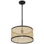 Thumbnail4 of Savoy House Meridian 16" Wide Natural Cane with Matte Black 1-Light Pe more views
