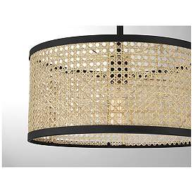 Image5 of Savoy House Meridian 16" Wide Natural Cane with Matte Black 1-Light Pe more views