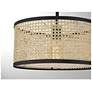 5_Savoy House Meridian 16" Wide Natural Cane with Matte Black 1-Light Pe more views