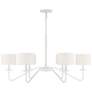 1_Savoy House Meridian 42"W Bisque White 6-Light Chandelier