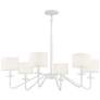 3_Savoy House Meridian 42"W Bisque White 6-Light Chandelier more views