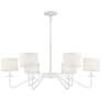 4_Savoy House Meridian 42"W Bisque White 6-Light Chandelier more views