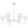 5_Savoy House Meridian 42"W Bisque White 6-Light Chandelier more views