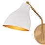 Thumbnail2 of Savoy House Meridian 17.5" Wide White & Natural Brass 2-Light Wall more views