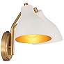 Thumbnail3 of Savoy House Meridian 17.5" Wide White & Natural Brass 2-Light Wall more views