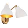Thumbnail4 of Savoy House Meridian 17.5" Wide White & Natural Brass 2-Light Wall more views