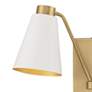 Thumbnail2 of Savoy House Meridian 17.5" Wide White & Natural Brass 2-Light Wall more views