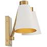 Thumbnail3 of Savoy House Meridian 17.5" Wide White & Natural Brass 2-Light Wall more views