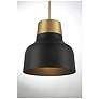 4_Savoy House Meridian 17" Wide Matte Black & Natural Brass 1-Light more views