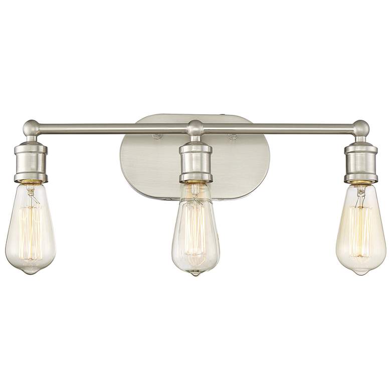Image 1 Savoy House Meridian 18.5" Wide 3-Light Brushed Nickel Bath Light
