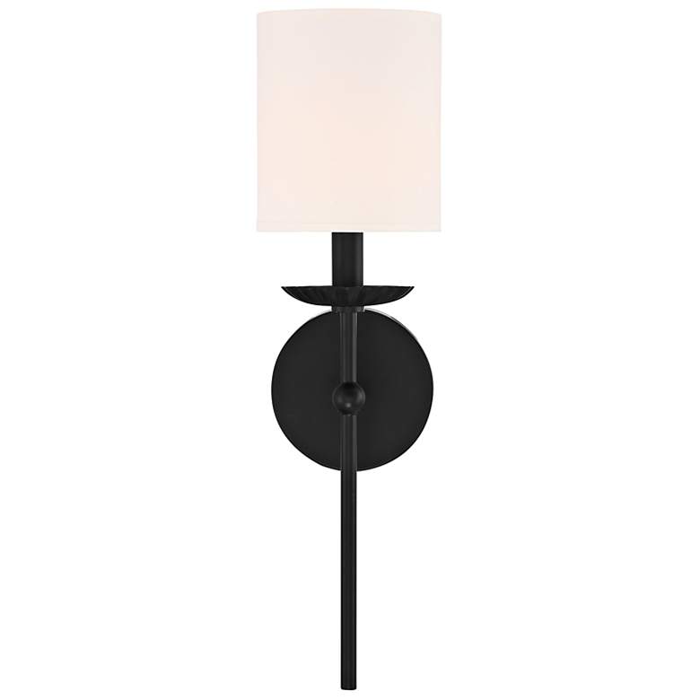 Image 4 Savoy House Meridian 18 1/2" High Matte Black Wall Sconce more views