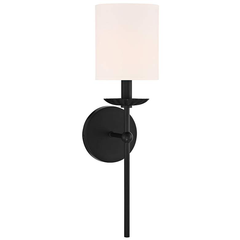 Image 5 Savoy House Meridian 18 1/2" High Matte Black Wall Sconce more views