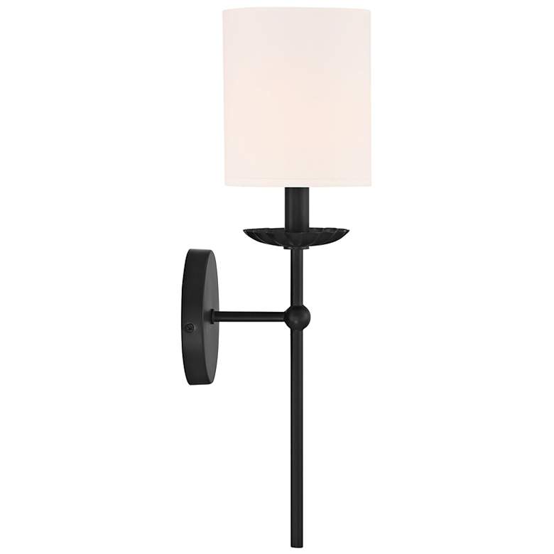 Image 6 Savoy House Meridian 18 1/2" High Matte Black Wall Sconce more views
