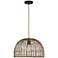 Savoy House Meridian 18" Dark Rattan & a Dark Brown Socket 1-Light