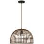 2_Savoy House Meridian 18" Dark Rattan & a Dark Brown Socket 1-Light more views