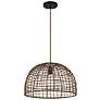 3_Savoy House Meridian 18" Dark Rattan & a Dark Brown Socket 1-Light more views