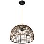 4_Savoy House Meridian 18" Dark Rattan & a Dark Brown Socket 1-Light more views