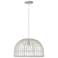 Savoy House Meridian 18" White Rattan with a White Socket 1-Light Pend